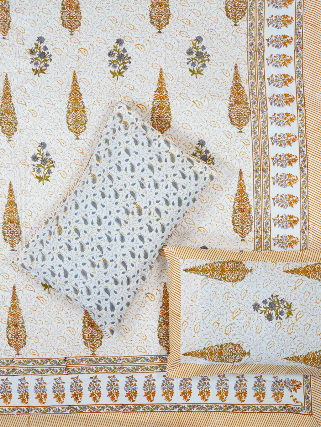 Hand Block Printed Jaipuri Double Bedsheet
