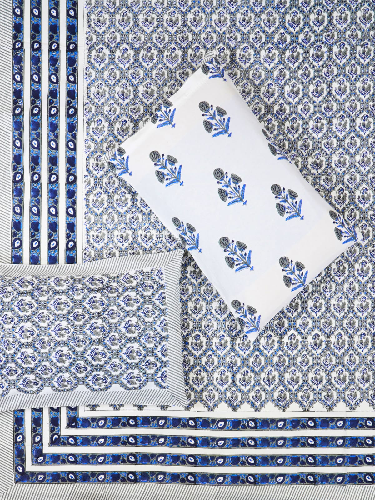 Hand Block Printed Jaipuri Double Bedsheet