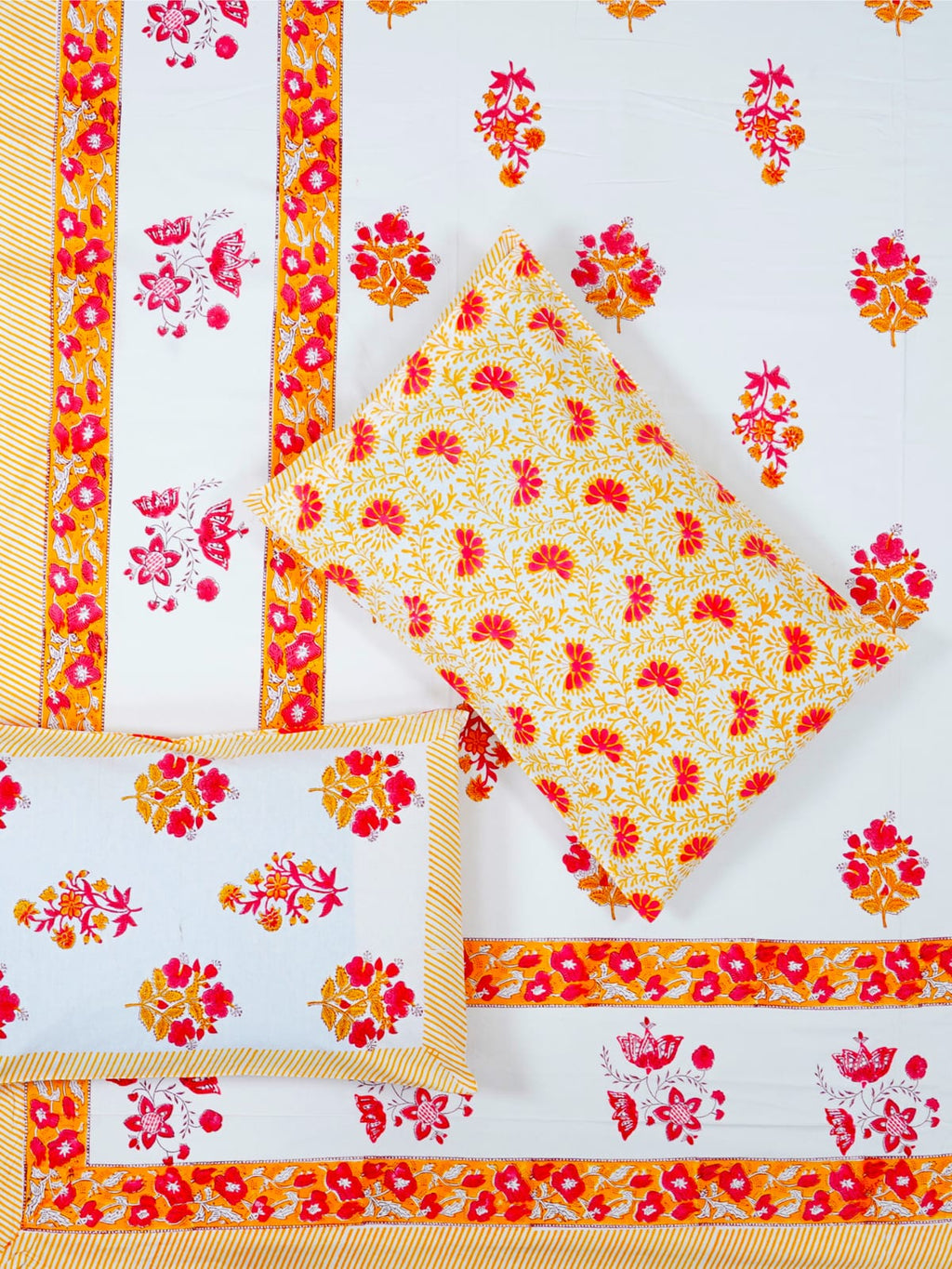 Hand Block Printed Jaipuri Double Bedsheet