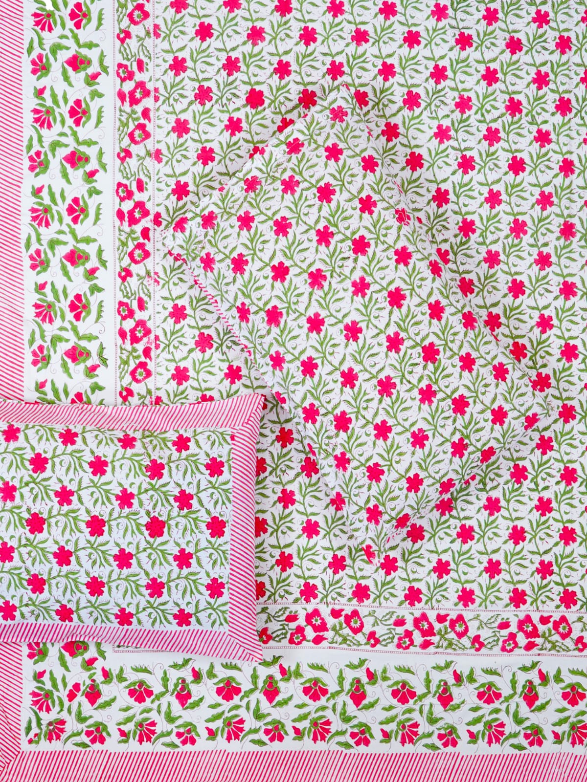 Hand Block Printed Jaipuri Double Bedsheet