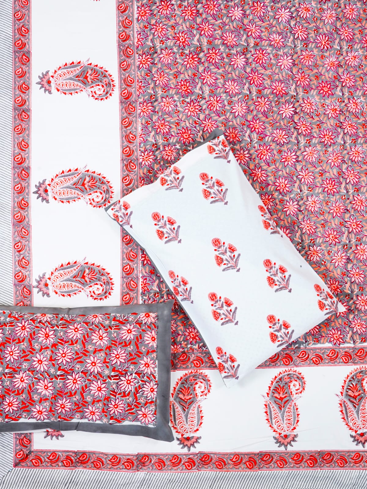 Hand Block Printed Jaipuri Double Bedsheet