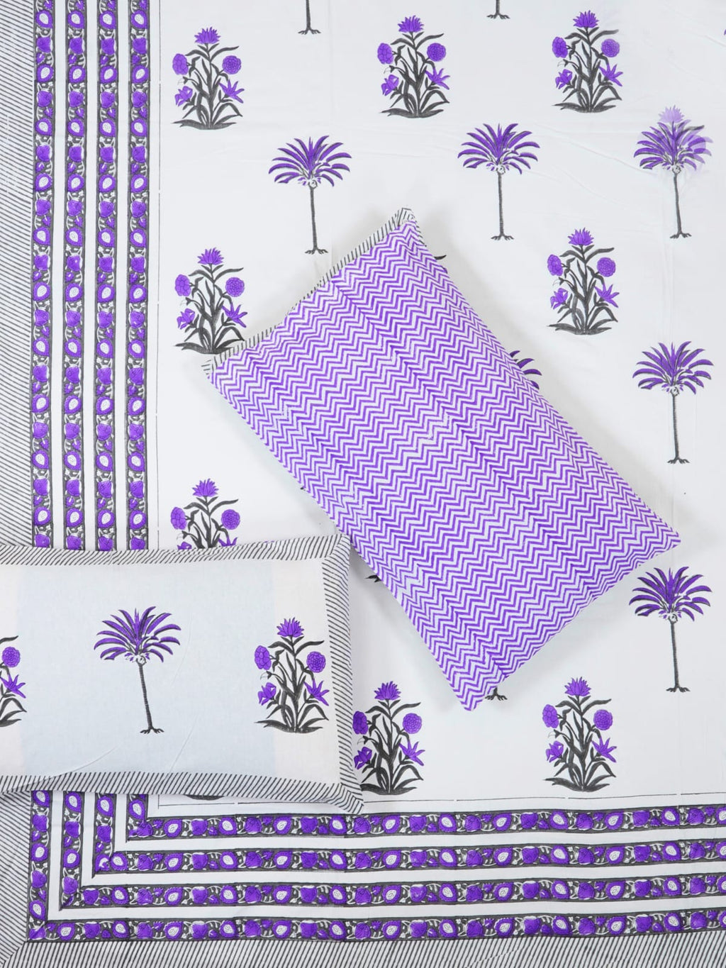 Hand Block Printed Jaipuri Double Bedsheet