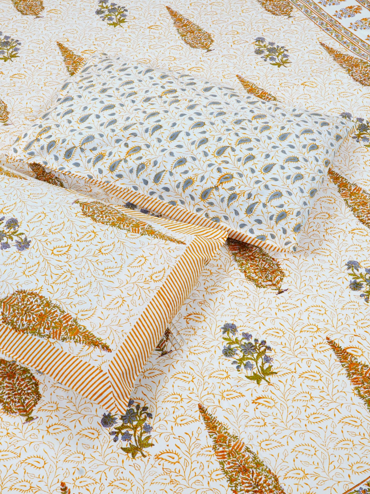 Hand Block Printed Jaipuri Double Bedsheet