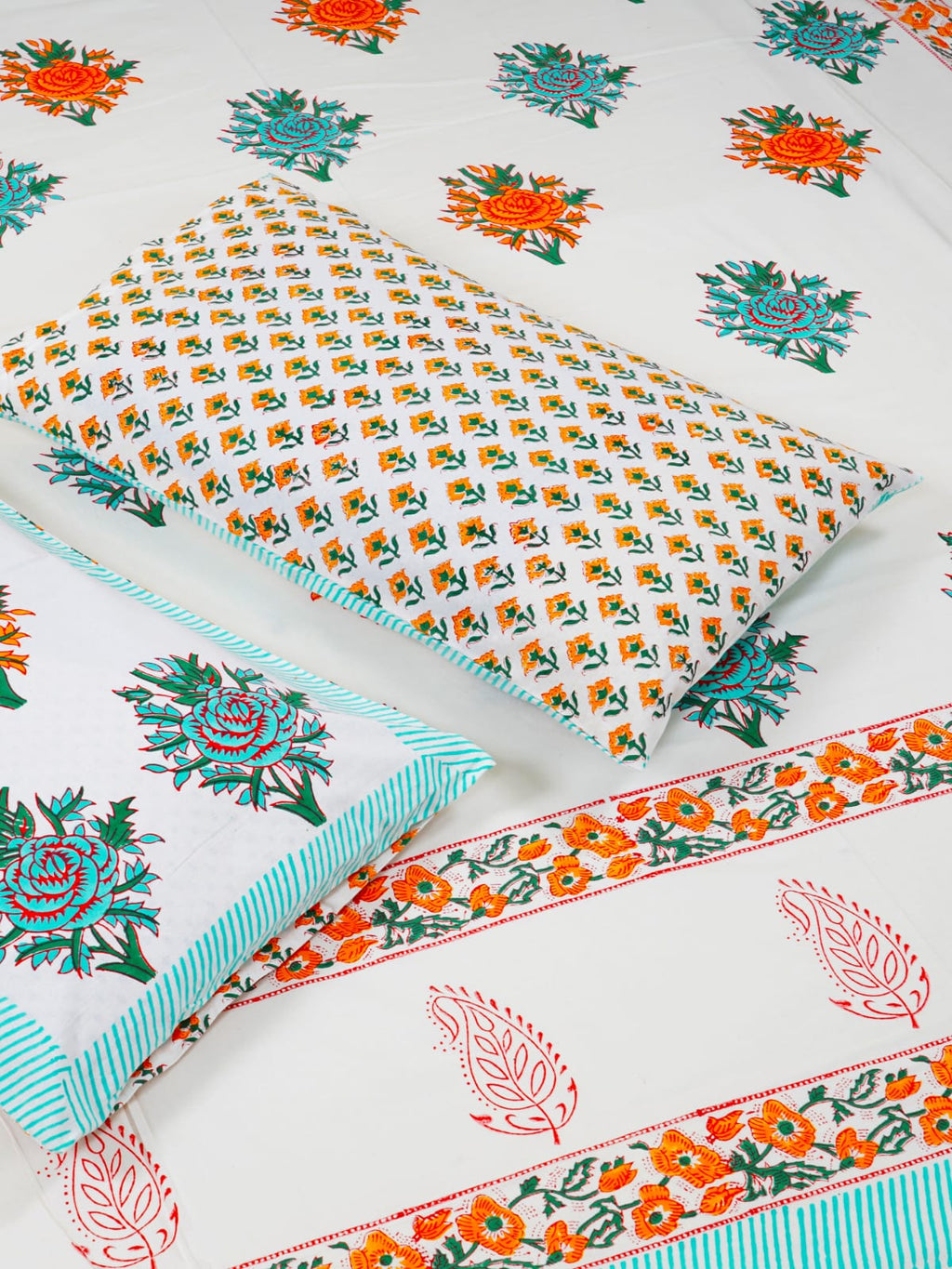 Hand Block Printed Jaipuri Double Bedsheet