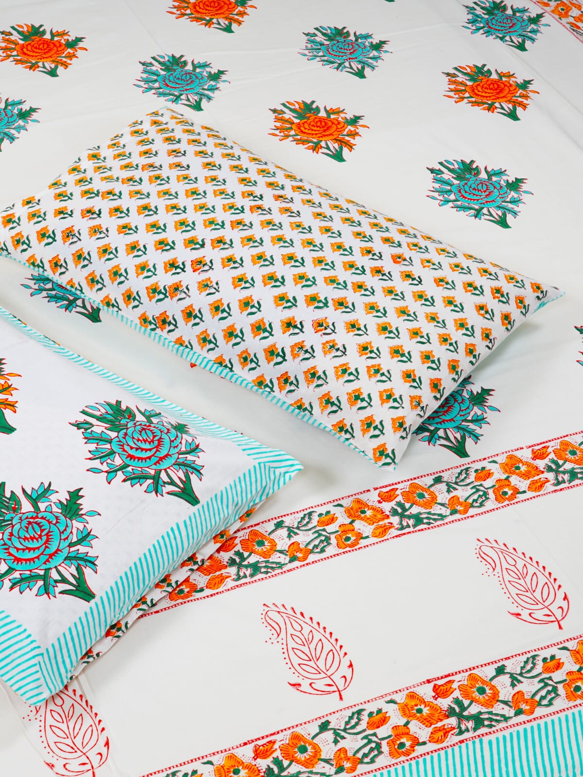 Hand Block Printed Jaipuri Double Bedsheet