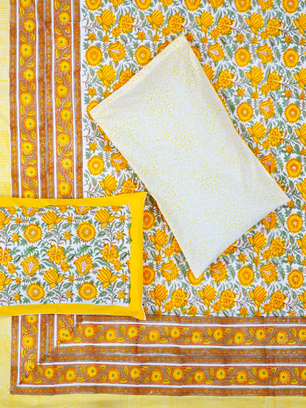 Hand Block Printed Jaipuri Double Bedsheet