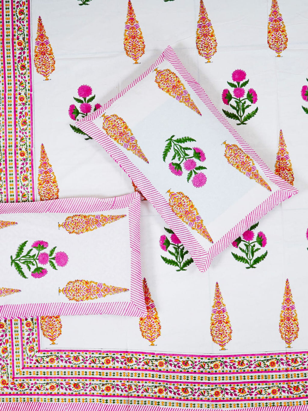 Hand Block Printed Jaipuri Double Bedsheet