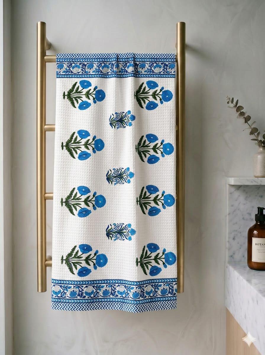 Hand Block Printed Jaipuri Cotton Towel