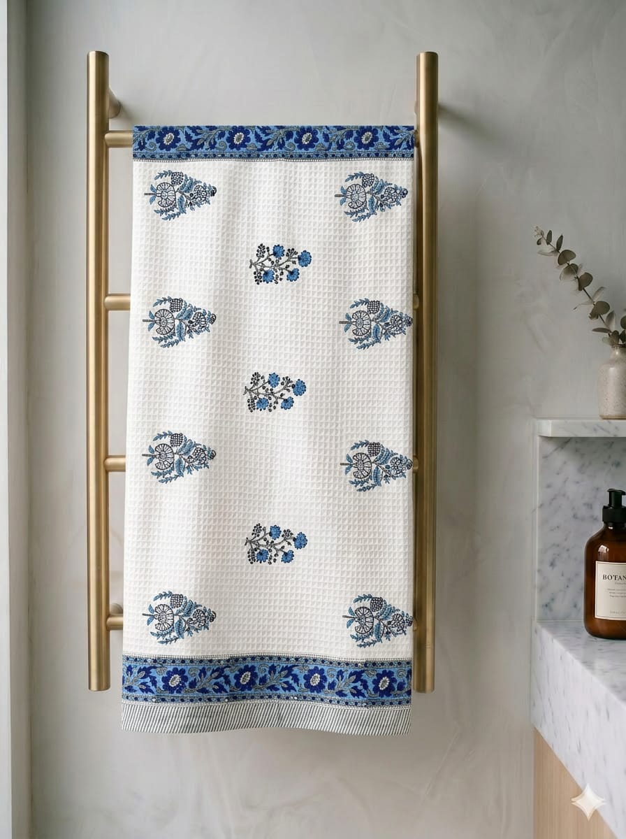 Hand Block Printed Jaipuri Cotton Towel