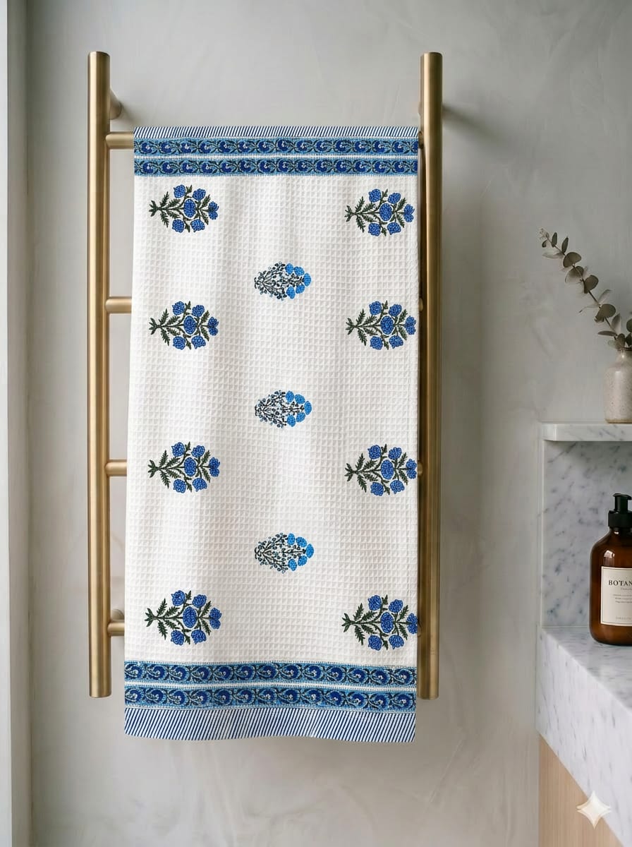 Hand Block Printed Jaipuri Cotton Towel