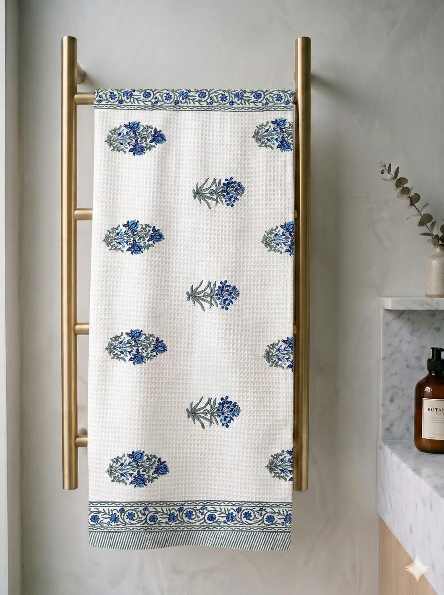 Hand Block Printed Jaipuri Cotton Towel