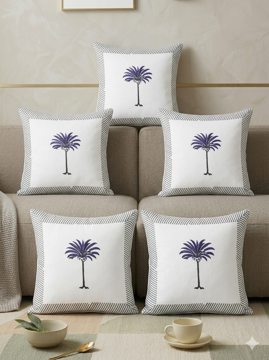 Hand Block Printed Jaipuri Cushion Cover