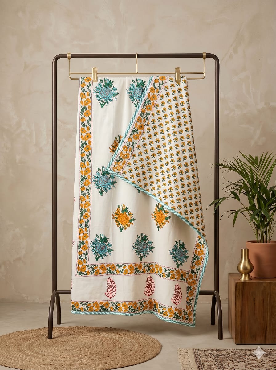 Hand Block Printed Jaipuri Dohar