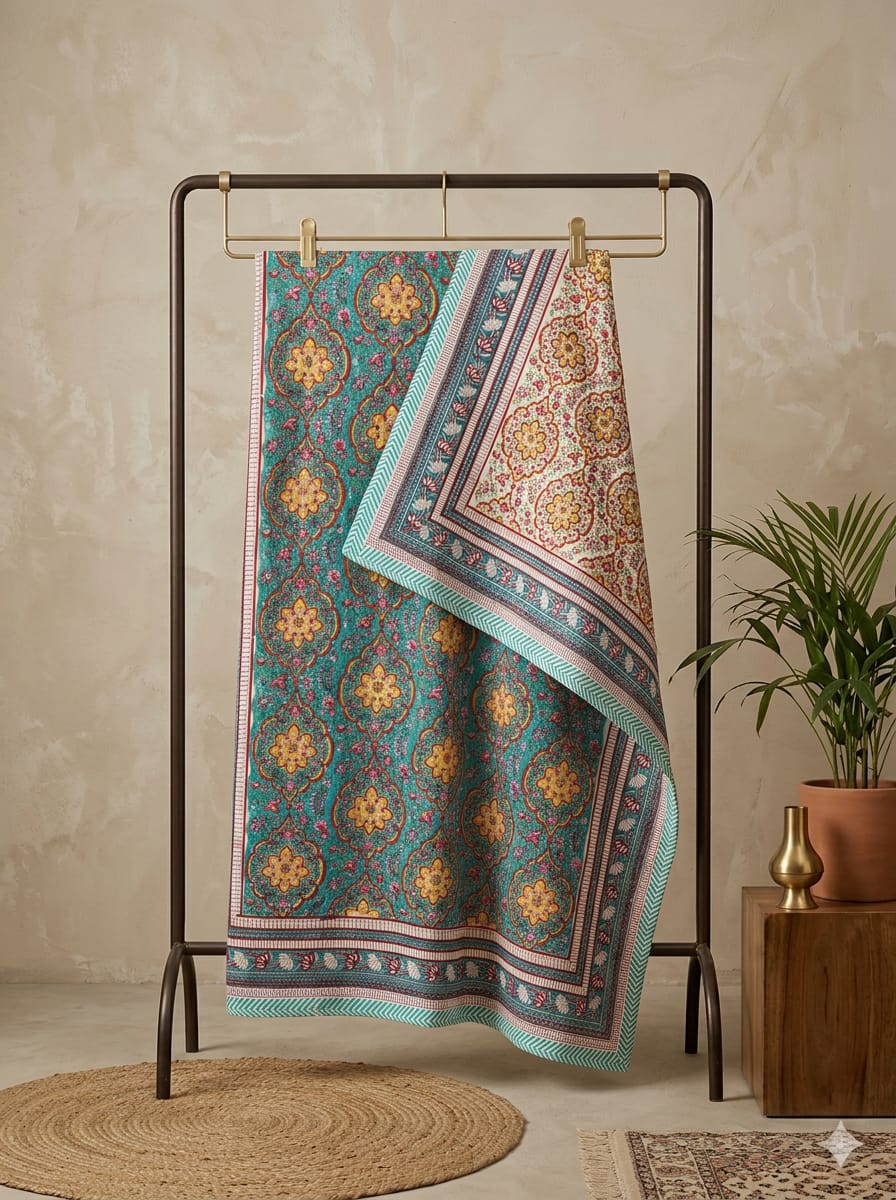 Hand Block Printed Jaipuri Dohar
