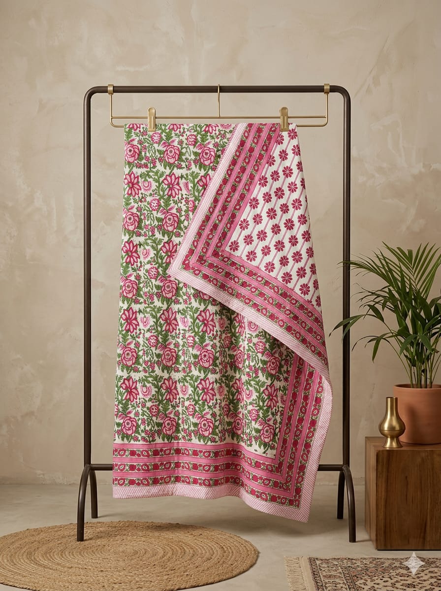 Hand Block Printed Jaipuri Dohar