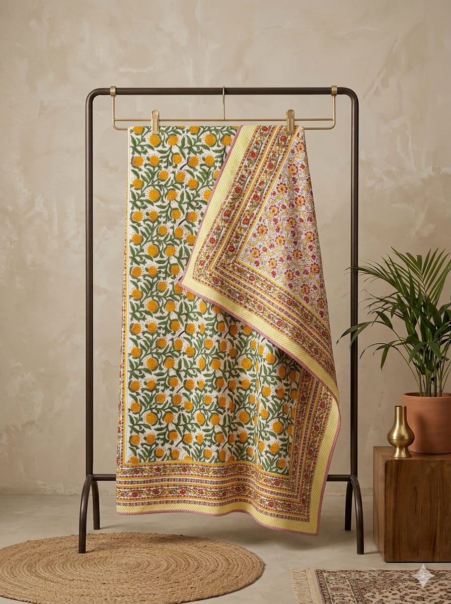 Hand Block Printed Jaipuri Dohar